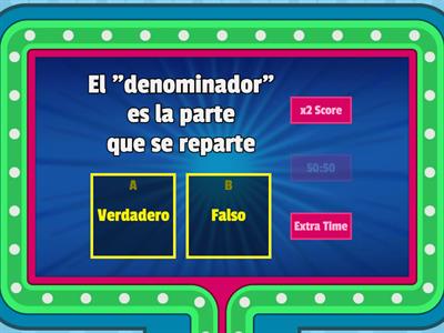 Verdero o Falso Fracciones y Números Mixtos