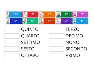 NUMERI ORDINALI