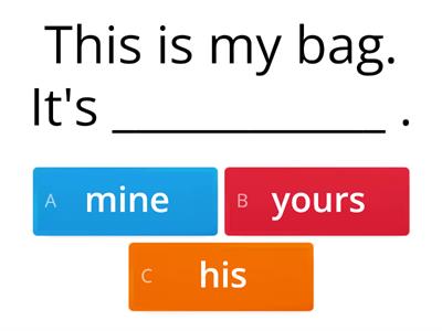 Possessive Pronouns