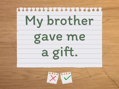 Simple Past + & - sentences