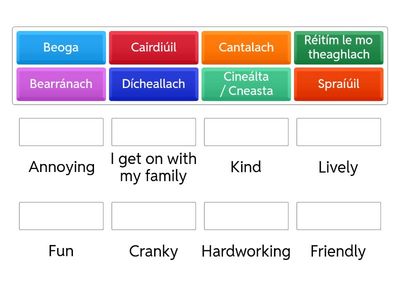 Aidiachtaí - daoine