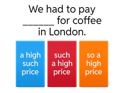 Grammar: So / such (Upper intermediate 3A)