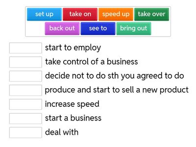 Phrasal verbs WORK B2