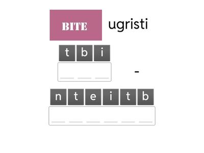 Irregular verbs, Crossword 2 (Serbian translation)