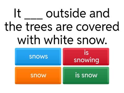 Present simple x Present continuous (Winter edition)