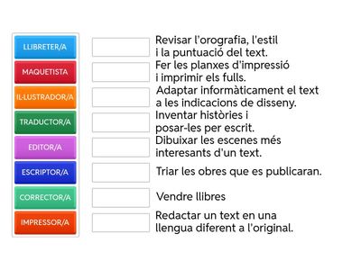 VOCABULARI :MÓN DELS LLIBRES