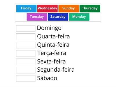 The days of the week