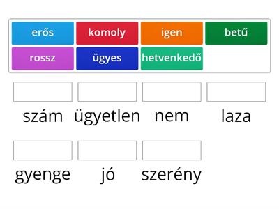 ellentétes jelentésű szavak (magyar irodalom)