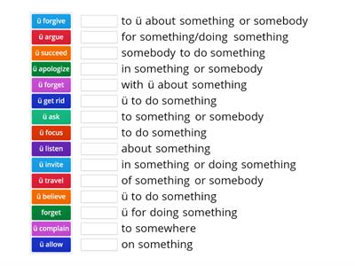 Verbs + prepositions 