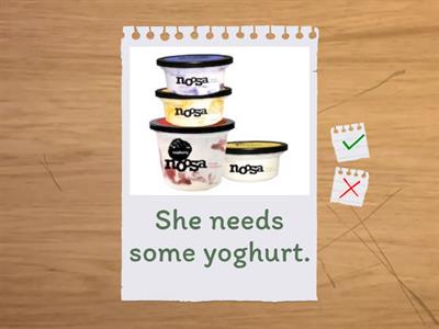  I need / I  don't  need