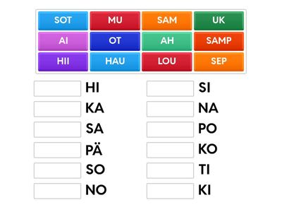 KALEVALA: Yhdistä tavut