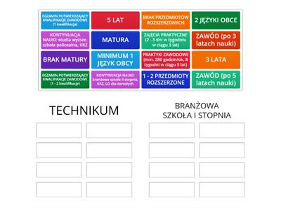 TECHNIKUM CZY BRANŻOWA SZKOŁA I STOPNIA