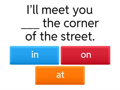 Prepositions of Place "in" "on" & "at" #2