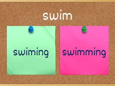 GI A2+ U3 -ing spelling