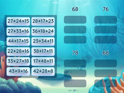 Three Addends Addition within 100
