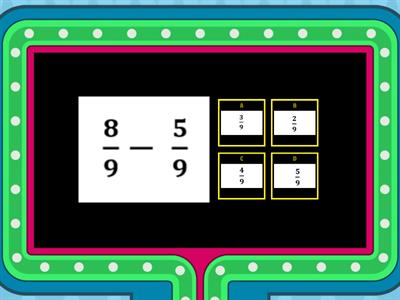 Adding and Subtracting of Similar Fractions