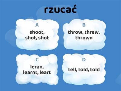 Irregular verbs - czasowniki nieregularne