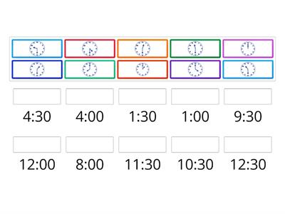 Telling Time to the Hour and Half Hour