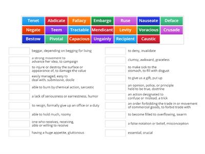 English Vocabulary Unit 12