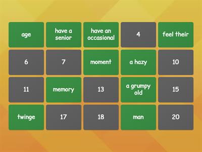 IELTS speaking Old age Collacations Form