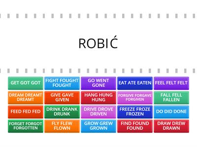 2 IRREGULAR VERBS ZNACZENIA