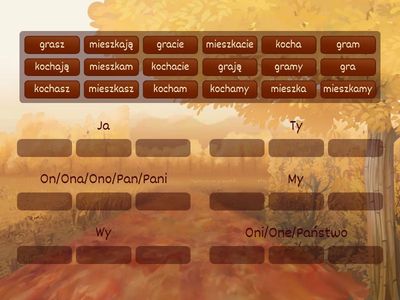  1/2 koniugacja -m, -sz