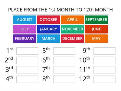 MONTHS- order