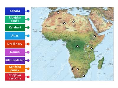Afrika - povrch