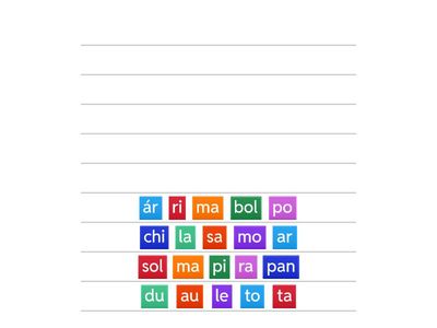 Separación de sílabas 