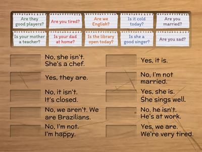 QUESTIONS AND ANSWERS - TO BE - PRESENT SIMPLE