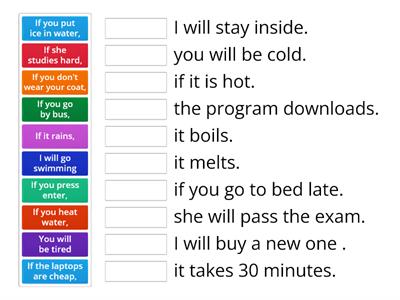 ZERO/FIRST CONDITIONAL