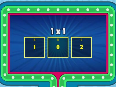 Multiply by 0 and 1and 10