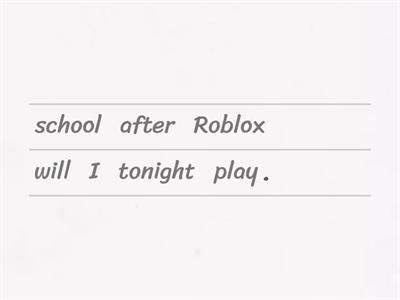 Future Tense Sentence Scrambler ESL