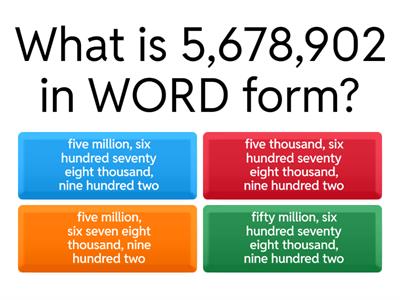 Word Form Practice - STANDARD to WORD