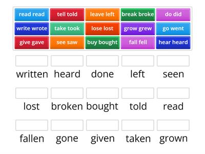 18Present Perfect irregular verbs