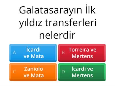 Ne Kadar Galatasaraylısın Testi 2023 sezonu