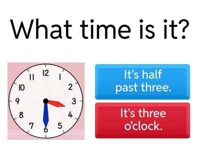  TELLING THE TIME (o'clock and half past ...)