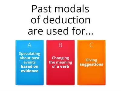 PAST MODALS OF DEDUCTION