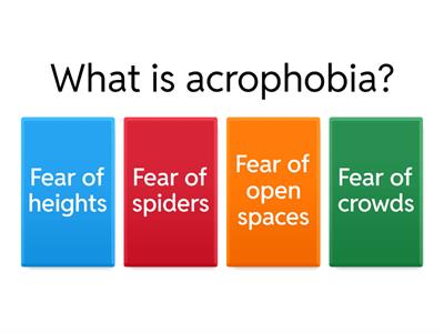 Phobias and Anxiety Disorders Quiz