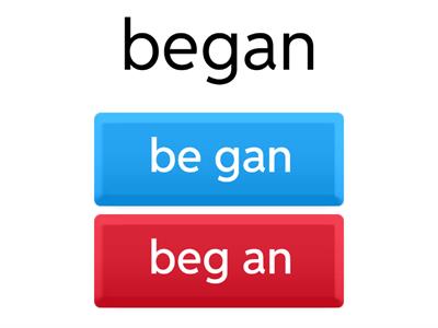 Syllable Division Rule #1