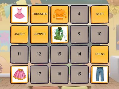 Clothes memory game