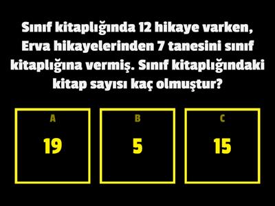 1. SINIF MATEMATİK - TOPLAMA İŞLEMİ GEREKTİREN PROBLEMLER