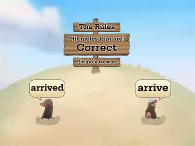 Hit the correct forms of the verbs in the simple past