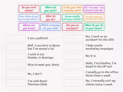 Business conversations, question and answer (A1-2) GT