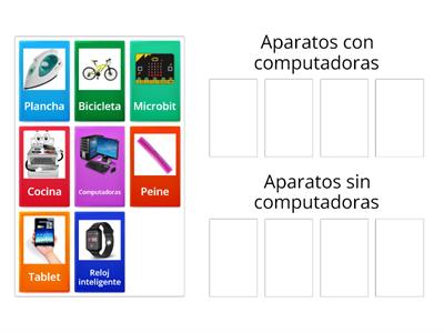 Aparatos con computadoras o sin computadoras