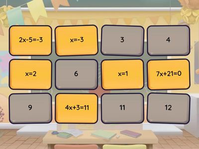 Introduction to Linear Equations Matching Pairs