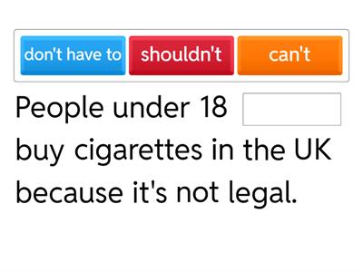 Modal verbs (laws for teens) 