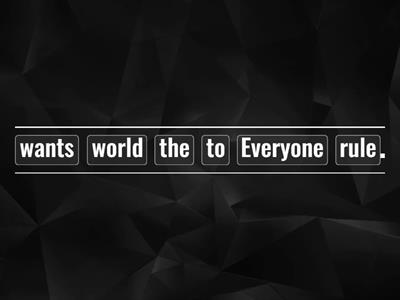 Everybody Wants To Rule The World