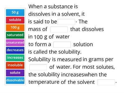 Solubility