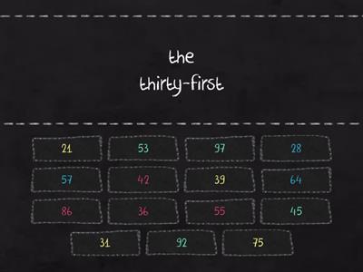 Ordinal numbers 